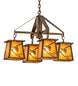 28 inch Whispering Pines 4 Light Chandelier detail view