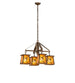 28 inch Whispering Pines 4 Light Chandelier detail view