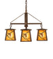 28 inch Whispering Pines 4 Light Chandelier detail view