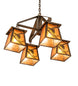 28 inch Whispering Pines 4 Light Chandelier detail view