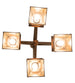 28 inch Whispering Pines 4 Light Chandelier detail view