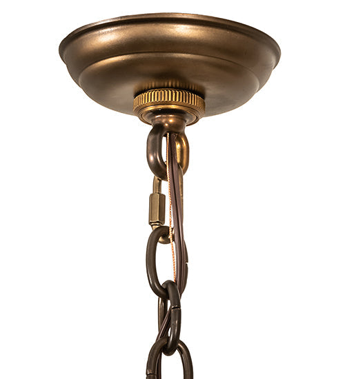 28 inch Whispering Pines 4 Light Chandelier detail view