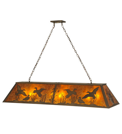 61" Ducks in Flight Oblong Pendant - detail 1