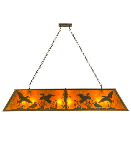 61" Ducks in Flight Oblong Pendant - detail 4