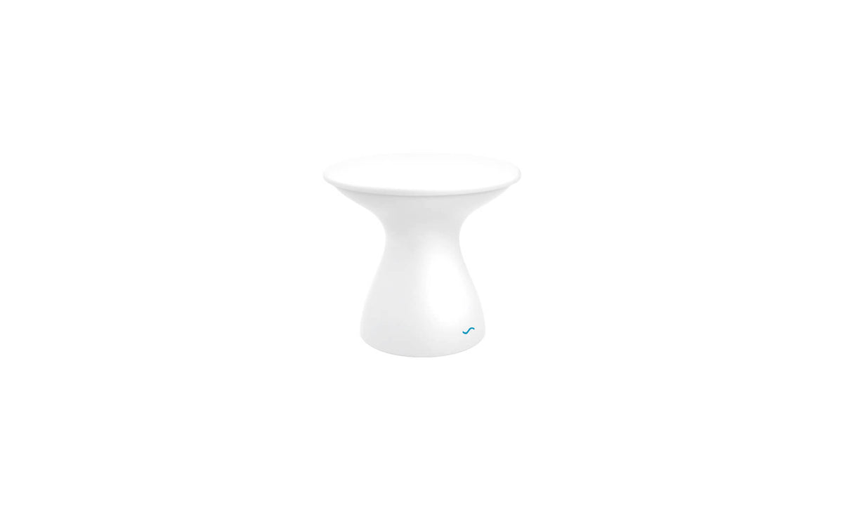 Autograph Standard Side Table - White lid, White base
