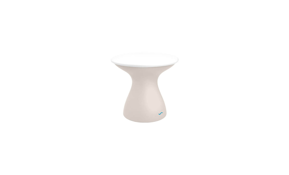 Autograph Standard Side Table - White lid, Cloud base