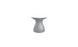 Autograph Standard Side Table - White lid, Granite Gray base