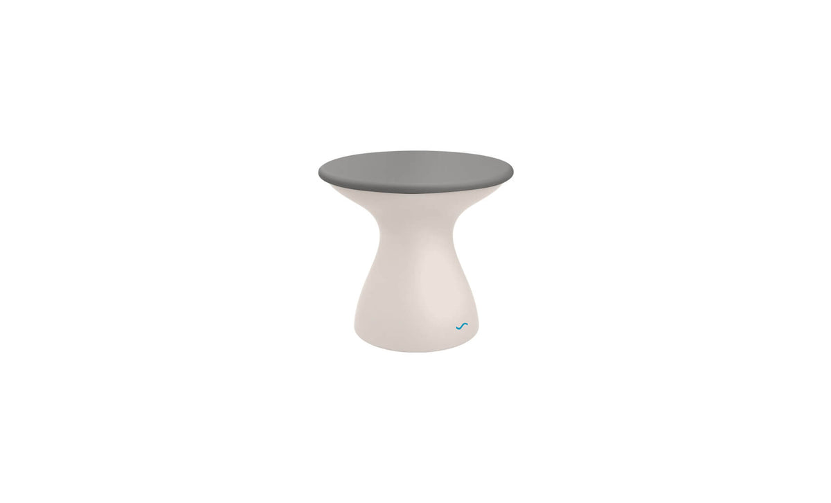 Autograph Standard Side Table - Gray lid, Cloud base