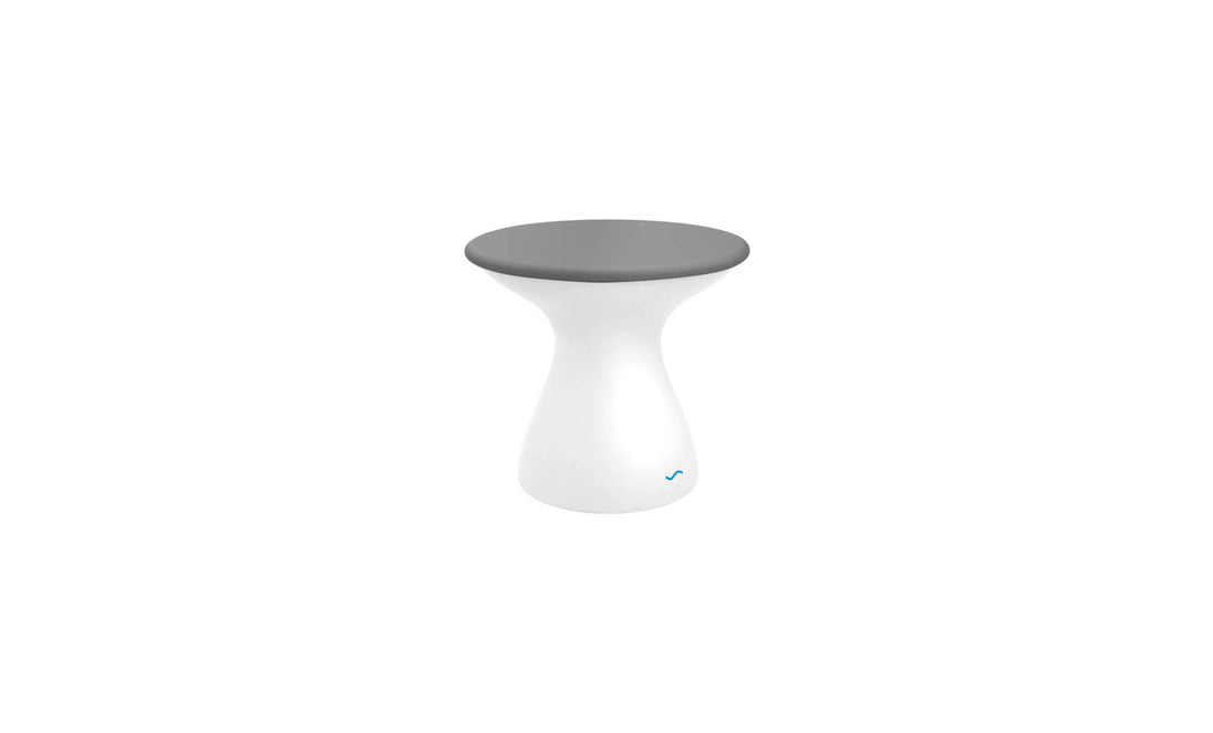 Autograph Standard Side Table - Gray lid, White base