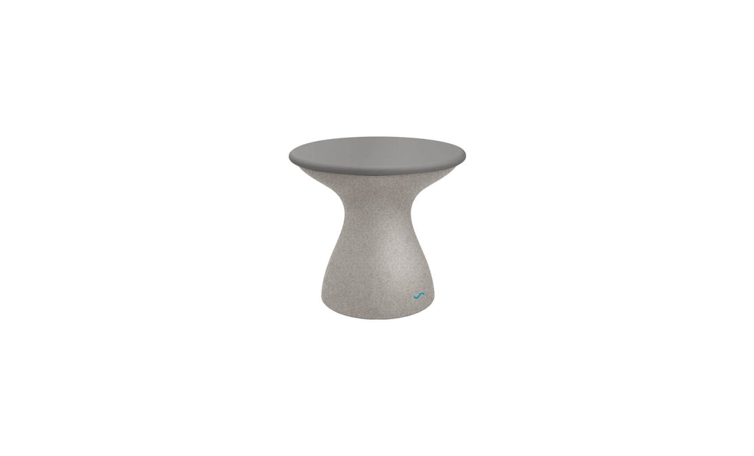 Autograph Standard Side Table - Gray lid, Sandstone base