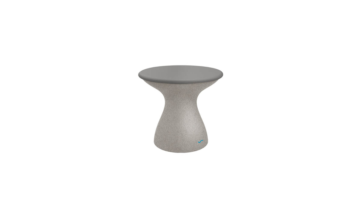 Autograph Standard Side Table - Gray lid, Sandstone base