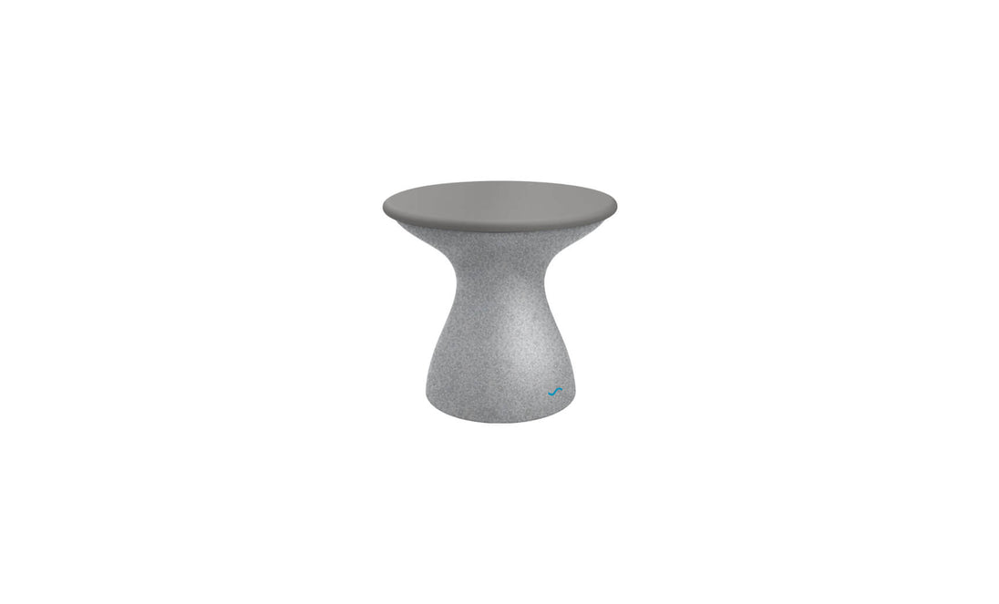 Autograph Standard Side Table - Gray lid, Granite Gray base