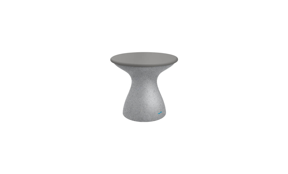 Autograph Standard Side Table - Gray lid, Granite Gray base