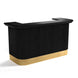 Prohibition 84in Cocktail Bar - Matte Black / Brass