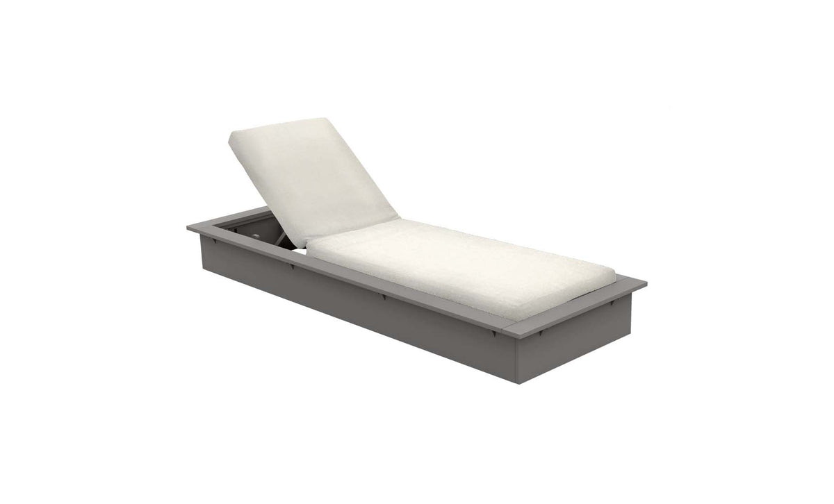 Echo Chaise - Gray resin frame