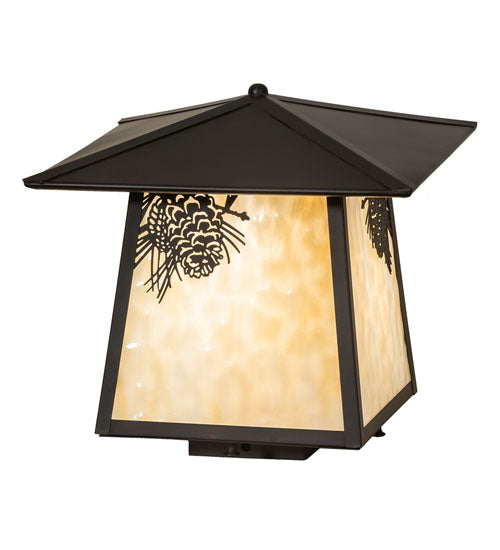 12" Stillwater Winter Pine Deck Light detail