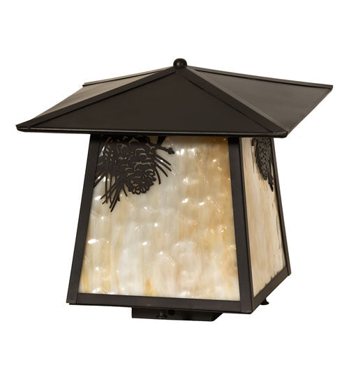 12" Stillwater Winter Pine Deck Light detail