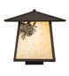 12" Stillwater Winter Pine Deck Light detail