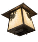 12" Stillwater Winter Pine Deck Light detail