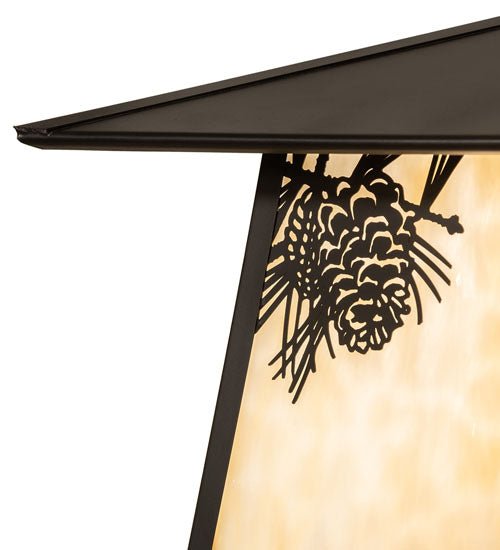 12" Stillwater Winter Pine Deck Light detail