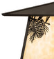 12" Stillwater Winter Pine Deck Light detail