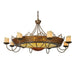 47" Stanley 8 Arm Chandelier detail view