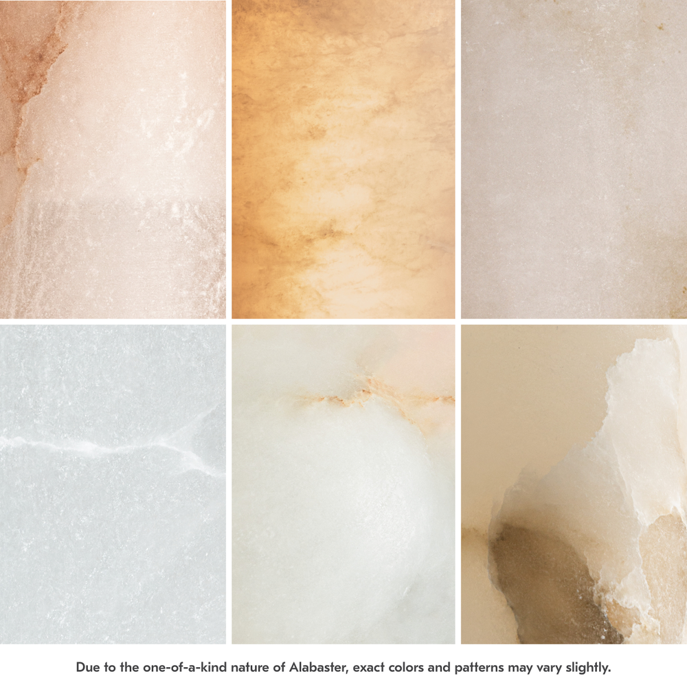 Corbett Bunda Chandelier natural alabaster shade variations