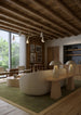 Andersen chandelier in lifestyle setting with coordinating pendant