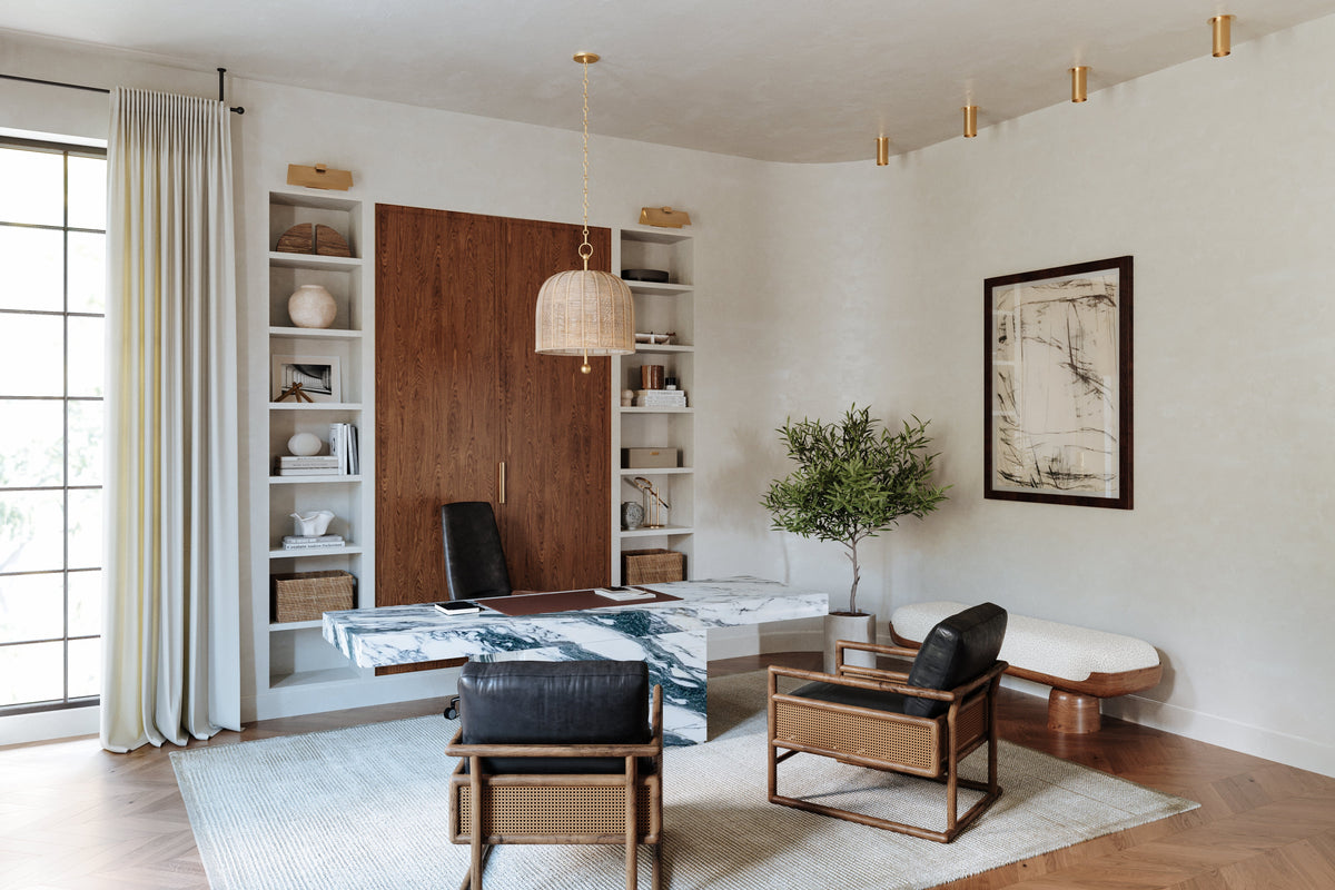 Lonnie Pendant with Berg and Lander fixtures in lifestyle setting