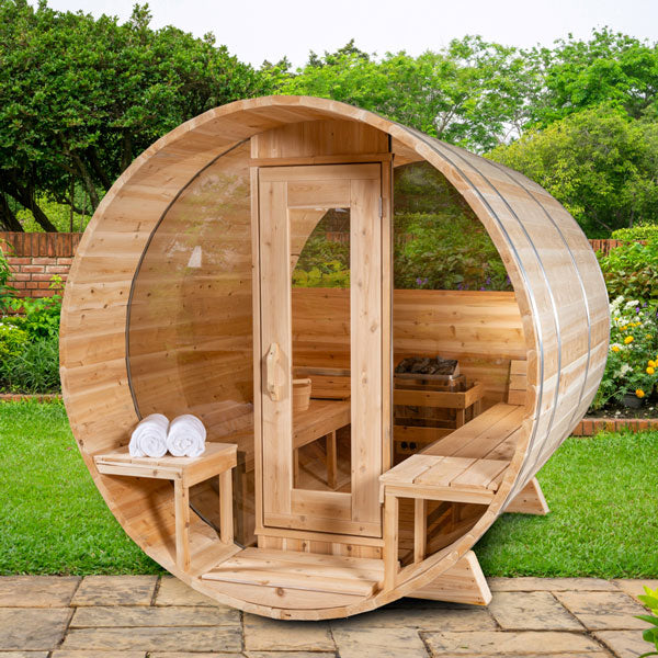 LeisureCraft CT Serenity MP Barrel Sauna - Electric