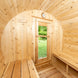 LeisureCraft CT Serenity Barrel Sauna interior