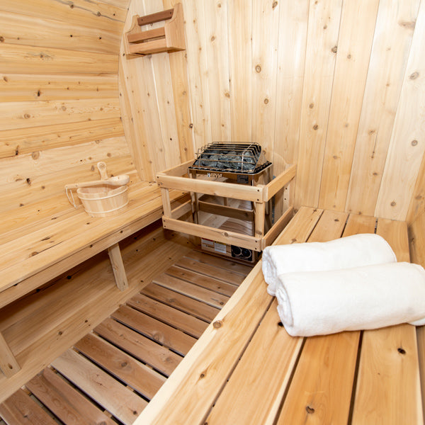 LeisureCraft CT Harmony Barrel Sauna interior