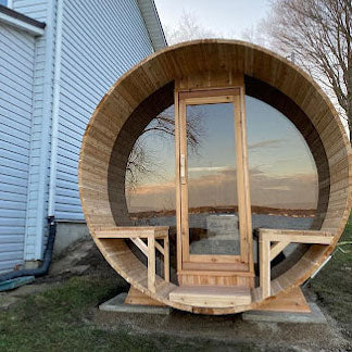 LeisureCraft CT Tranquility MP Barrel Sauna - Wood Burning