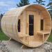 LeisureCraft CT Tranquility Barrel Sauna - Wood Burning - front view