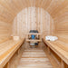 LeisureCraft CT Tranquility Barrel Sauna interior