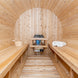 LeisureCraft CT Tranquility Barrel Sauna interior