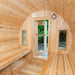 LeisureCraft CT Tranquility Barrel Sauna interior