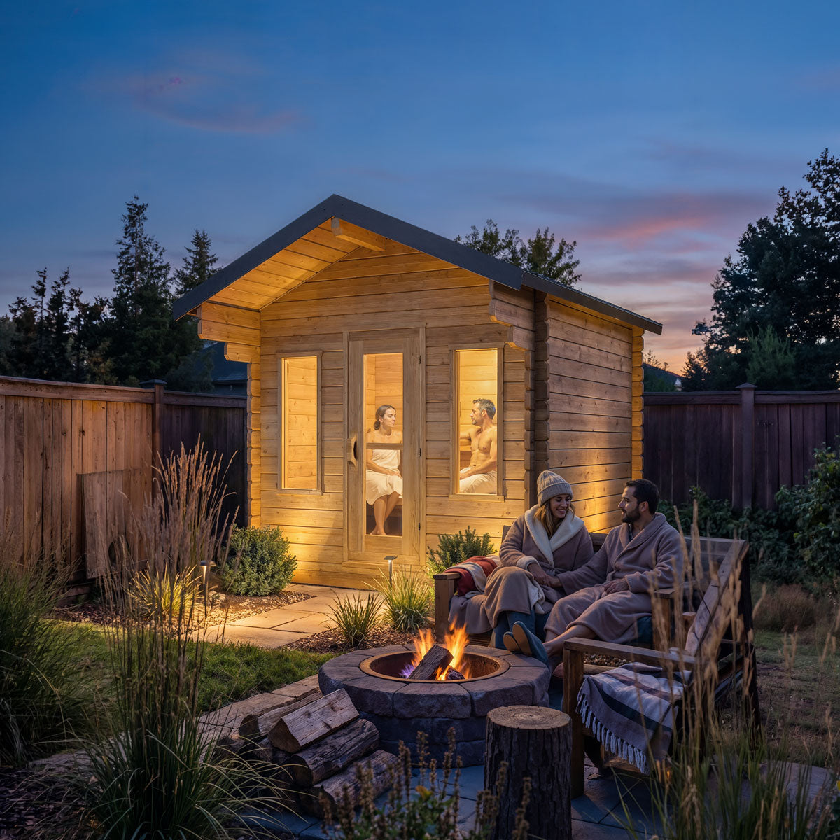 LeisureCraft CT Palmer Cabin Sauna - Wood Burning