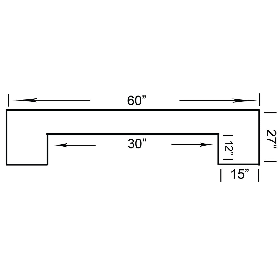 Pub Series 60in Dry Bar - bartop dimensions