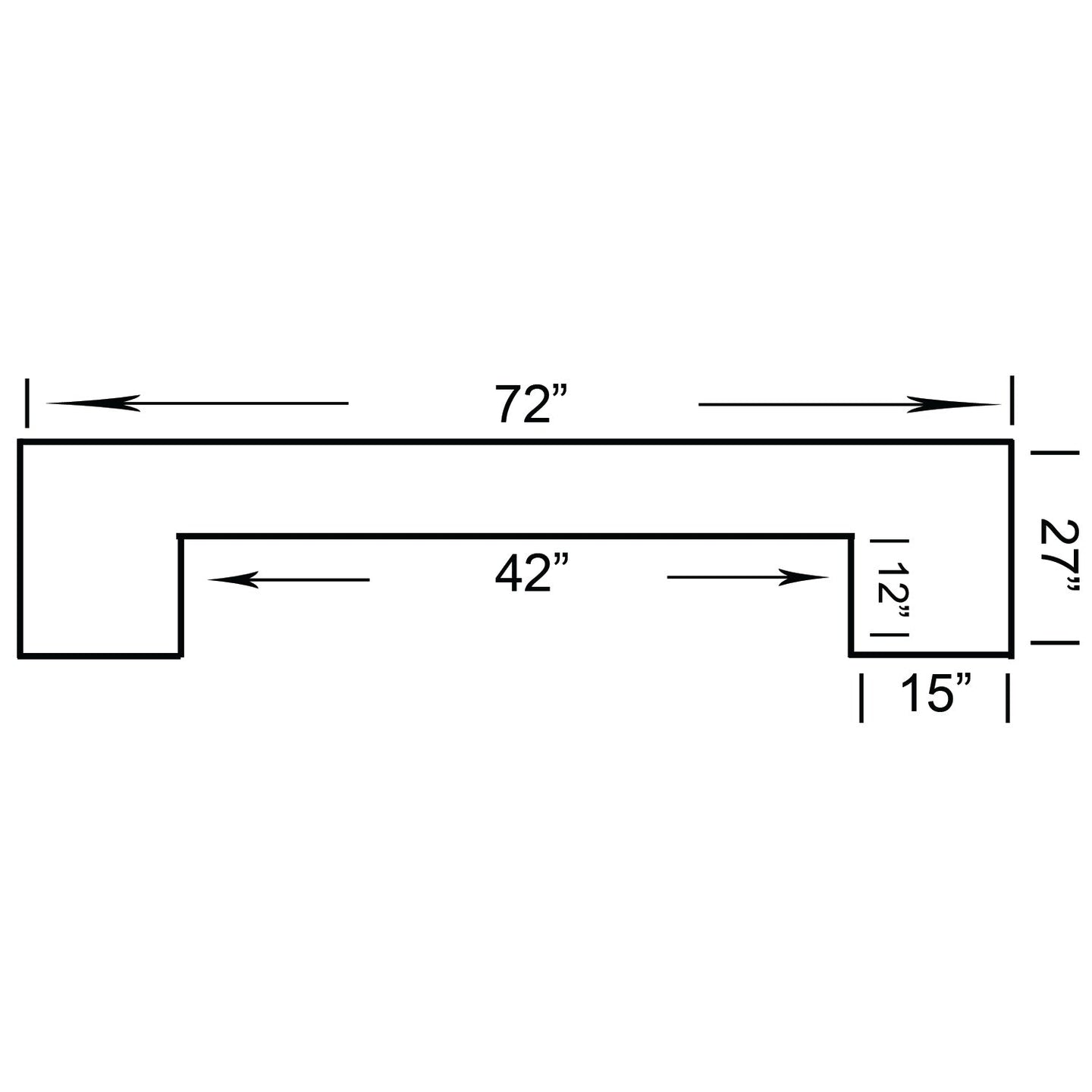 Pub Series 72in Dry Bar - bartop dimensions