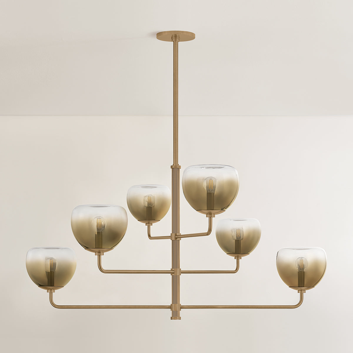 August chandelier 6-light detail view