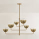 August chandelier 6-light detail view
