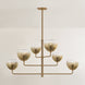 August chandelier 6-light detail view