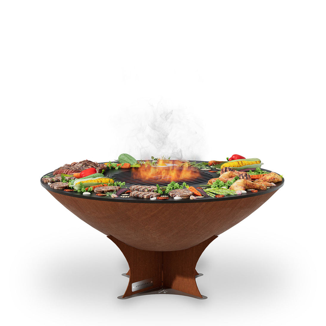 Arteflame 40 Fire Pit With Cooktop Euro Base