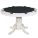 48in 3-in-1 Round Poker Table - Antique White