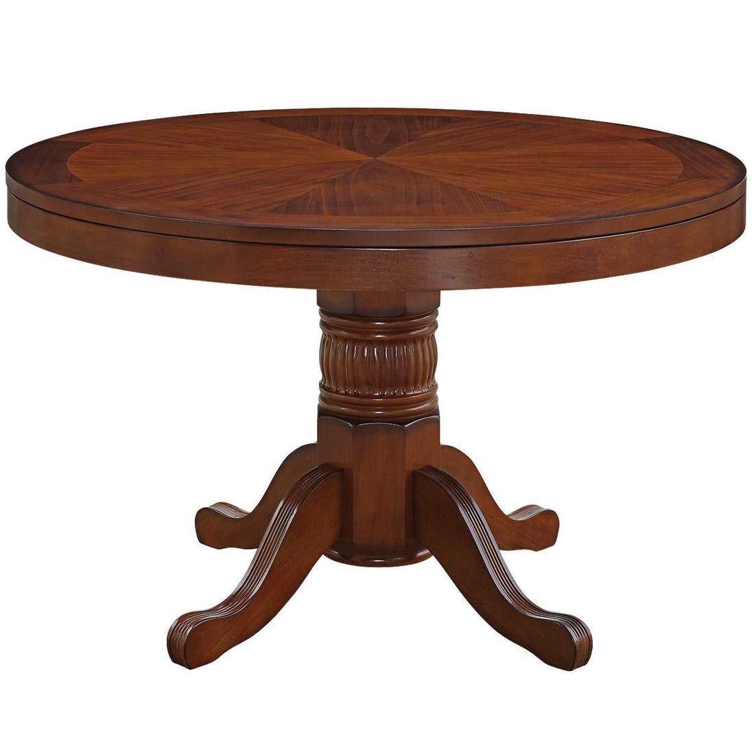 48in 3-in-1 Round Poker Table - Chestnut dining top