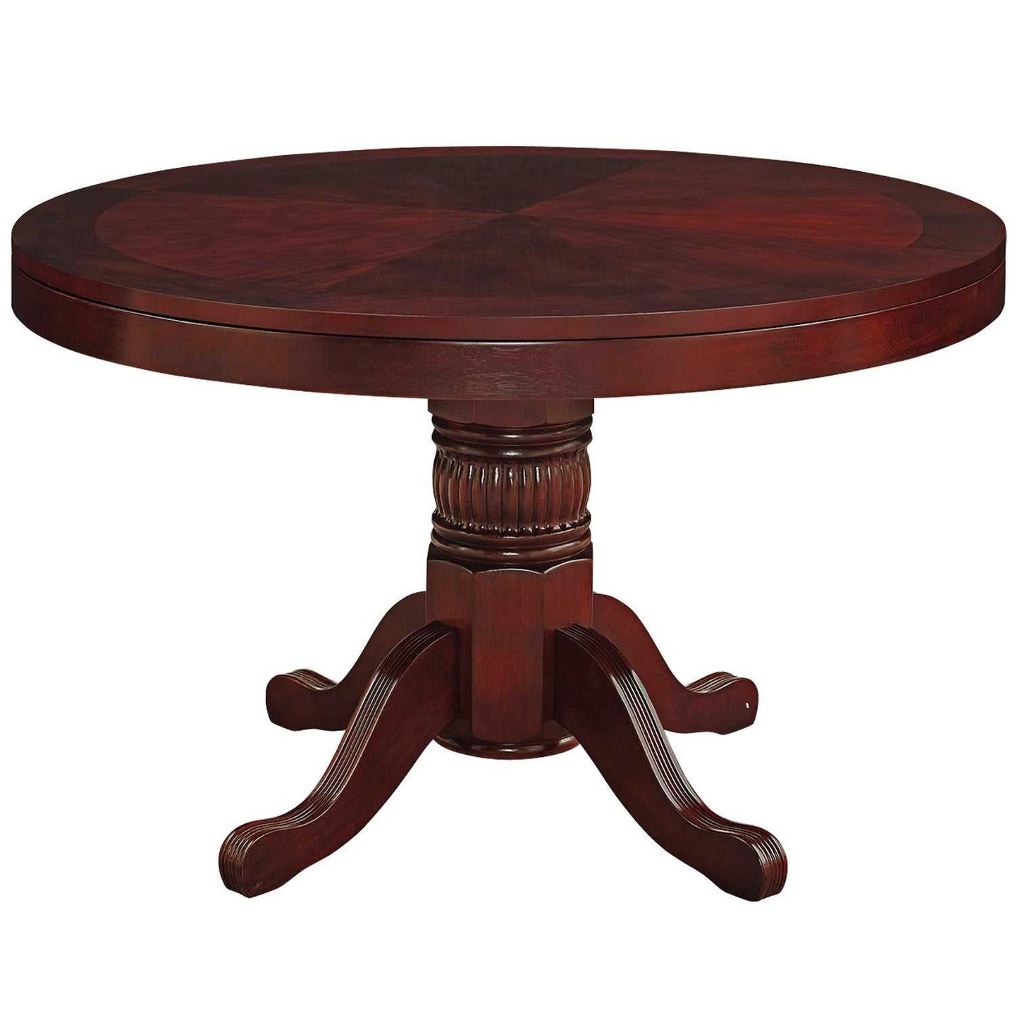 48in 3-in-1 Round Poker Table - English Tudor dining top