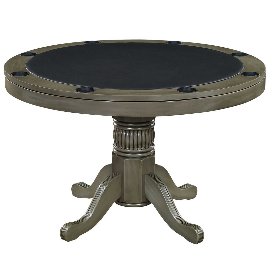 48in 3-in-1 Round Poker Table - Slate