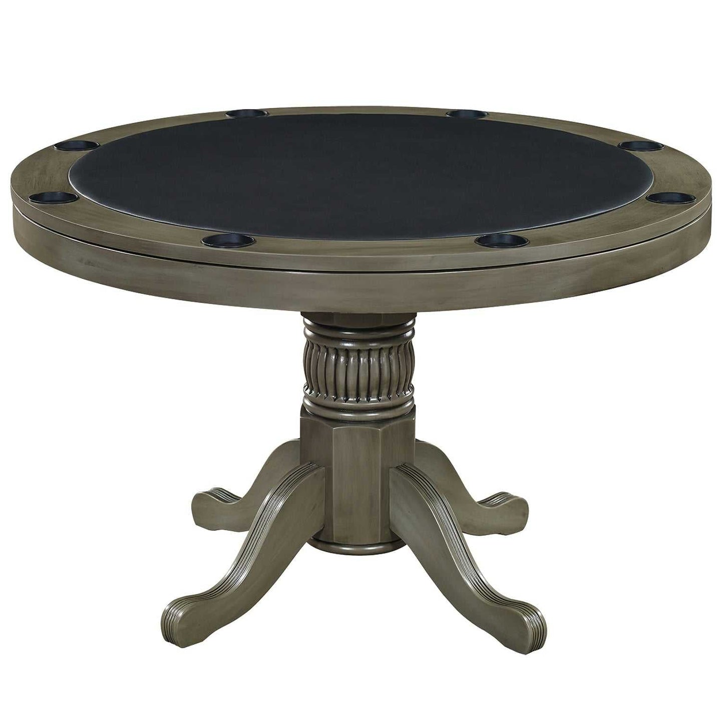 48in 3-in-1 Round Poker Table - Slate