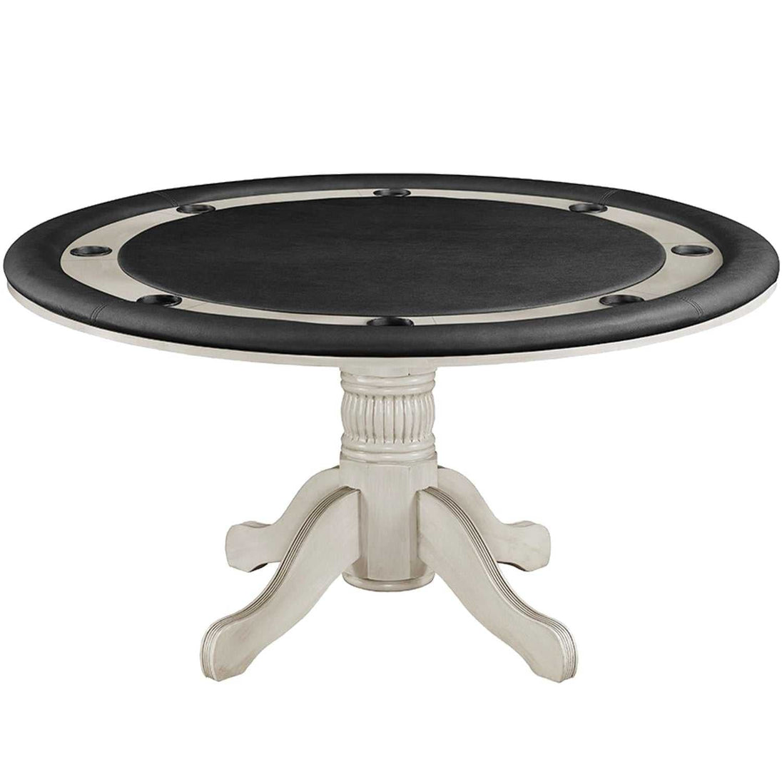 Pub Series 60in Poker & Dining Table - Antique White